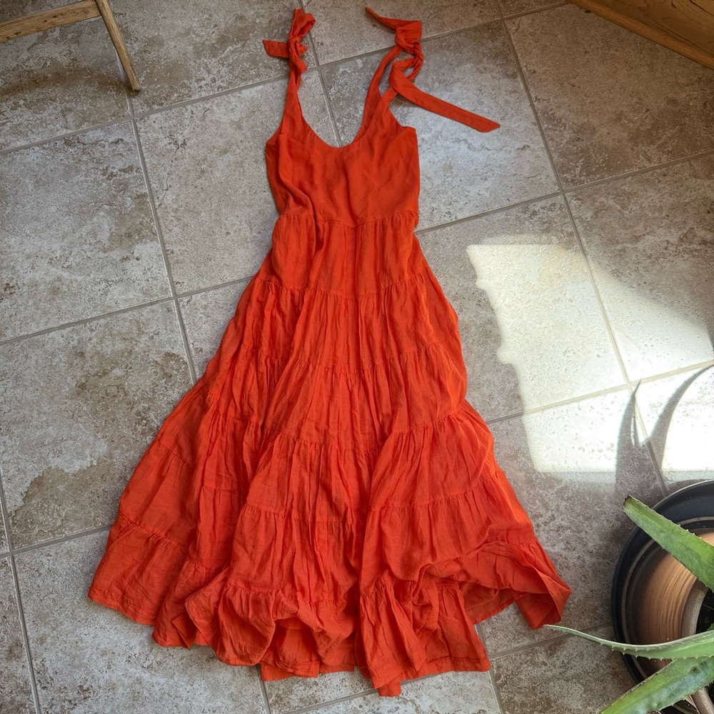 Orange Urban Outfitters Romantic Dress